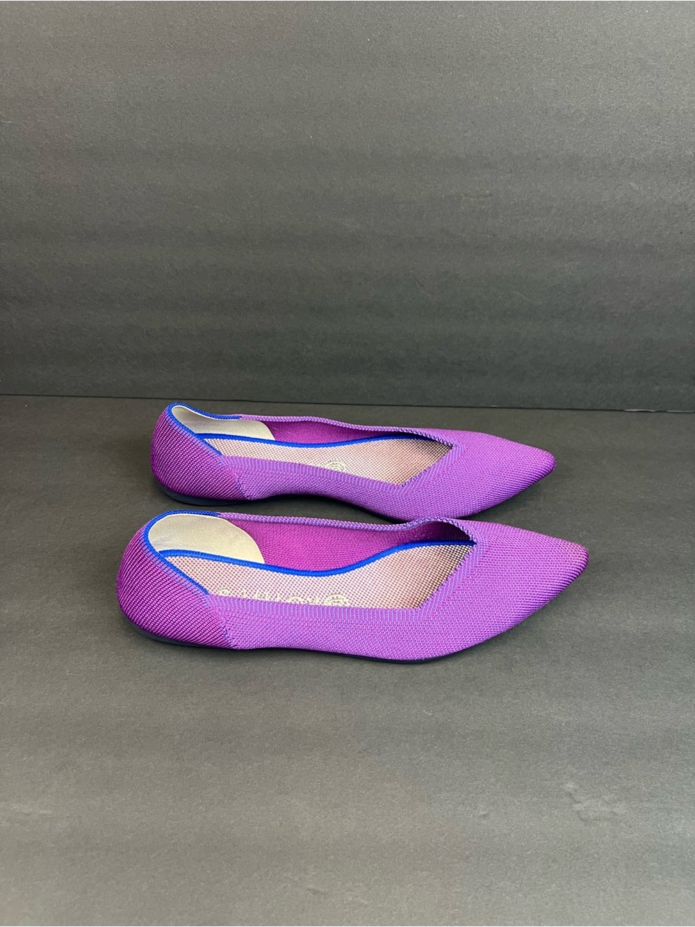 Rothy's Purple Pointed-Toe Knit Flats Size 10.5